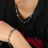 Titanium Steel Cross Necklace Men's All-match High-end Accessories Women's Hip-hop Punk Bracelet European and American Cross-border Explosive Jewelry