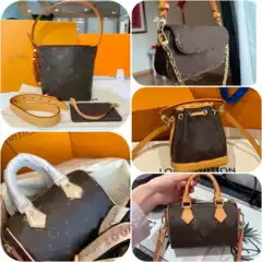 High version classic old flower full series trendy women's bag shoulder crossbody bag butterfly pillow mahjong wealth bucket bag