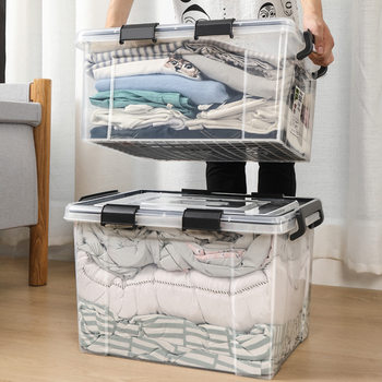 Clothing Storage Box, Food-Grade Plastic, Sealed, Moisture-Proof, Transparent Kitchen Organizer Box for Household Use, Specifically for Storing Bowls and Chopsticks in the Kitchen
