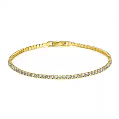 Europe and the United States best selling electroplating 18K gold 2.5MM gold tennis bracelet trembles small red book net red with in stock wholesale