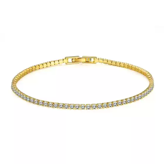 Europe and the United States best selling electroplating 18K gold 2.5MM gold tennis bracelet trembles small red book net red with in stock wholesale