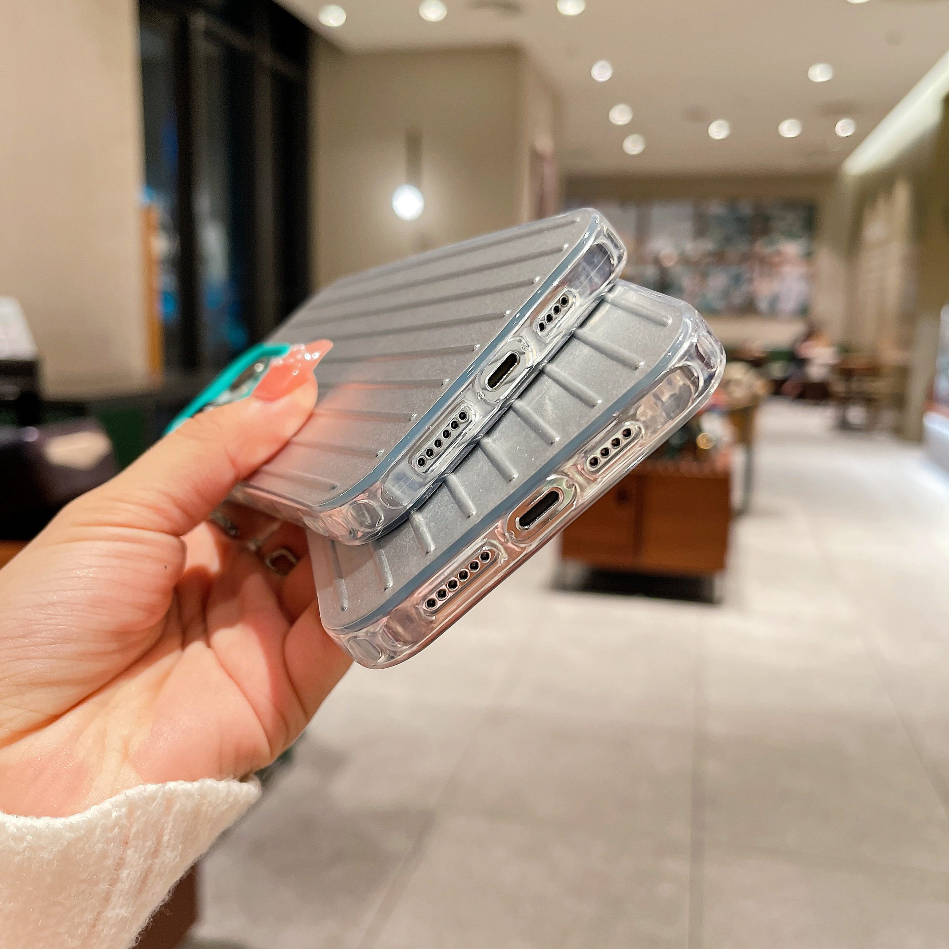 Original Imd Metal Suitcase-Style Phone Case Suitable for iPhone 17, Apple 15, Colorful Gradient 13/11 Protective Cover