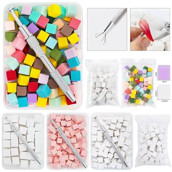 Nail Art Sponge Tool 1cm Mini Tofu Block Blush Small Square Sponge Scraper Clip