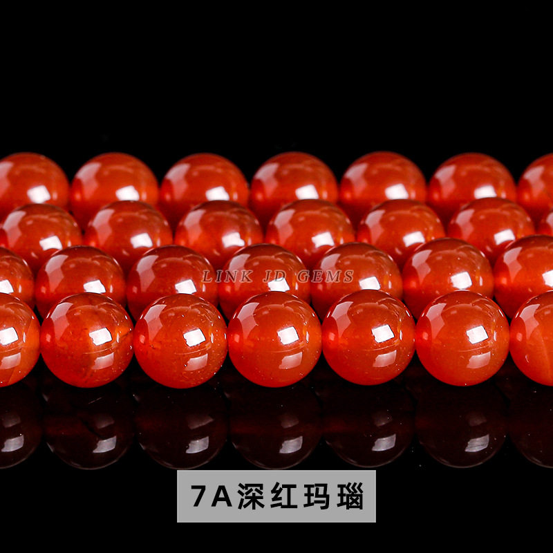 厂家直供饰品配件红玛瑙散珠饰品配件diy串珠玛瑙珠子半成品批发