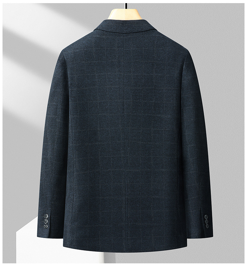 Áo blazer nam dáng ôm họa tiết kẻ caro phong cách Hàn Quốc — Kẻ Xanh, Caro đen xám