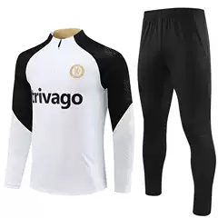 2324 New Chelsea Man L Arsenal Real Madrid Barcelona In-Stock Long-Sleeve Half-Zip Training Jersey