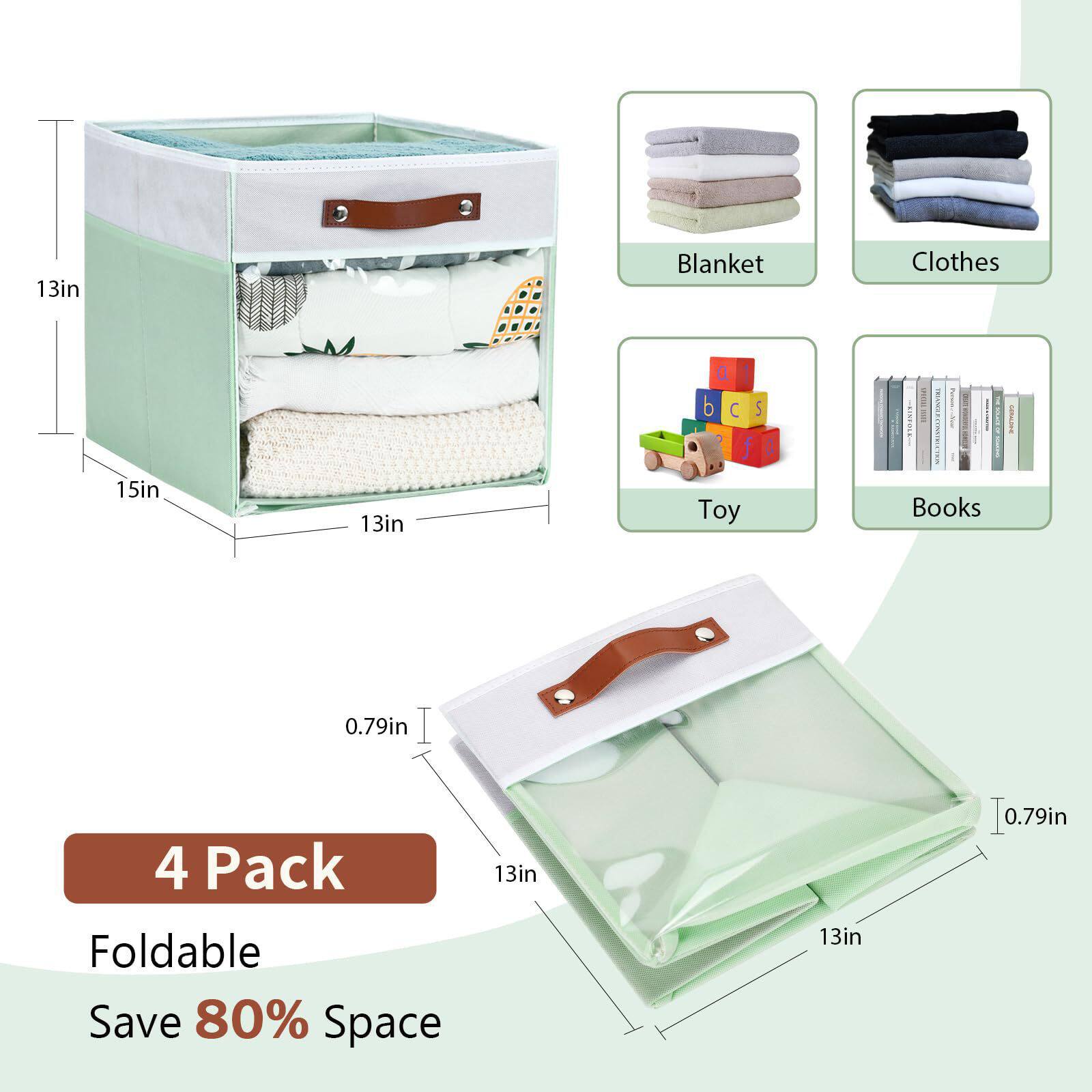 Coverless Amazon Square Storage Box Fabric Foldable Storage Box Home Wardrobe Storage Box Clothes Organizing Box