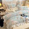 Class A Winter Milk Velvet Bed Four-piece Set Thickened Flange Coral Velvet Quilt Cover Double-sided Velvet Bed Sheet Three-piece Set