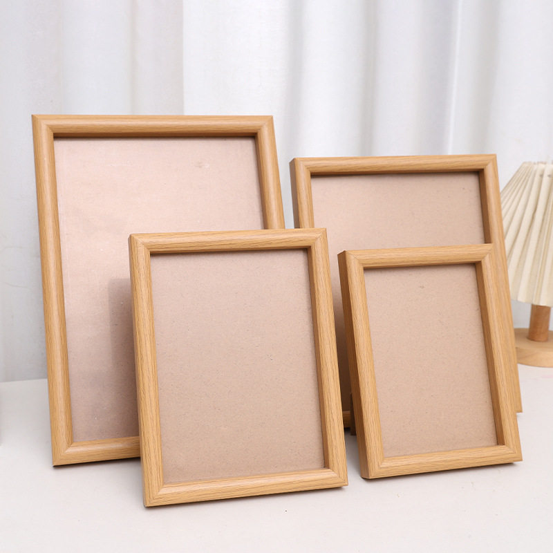 Wooden Solid Wood Stereo Hollow Photo Frame 8 Inch 6 Inch Photo Frame Set Table Solid Wood Picture Frame Frame Inspirational Ornaments