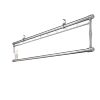 Hand-Cranked Single-Pole Adjustable Clothes Drying Rack, Manual Clothes Drying Rod, Balcony Side-Mounted Clothes Drying Rod, Indoor Double-Pole Clothes Drying Rack