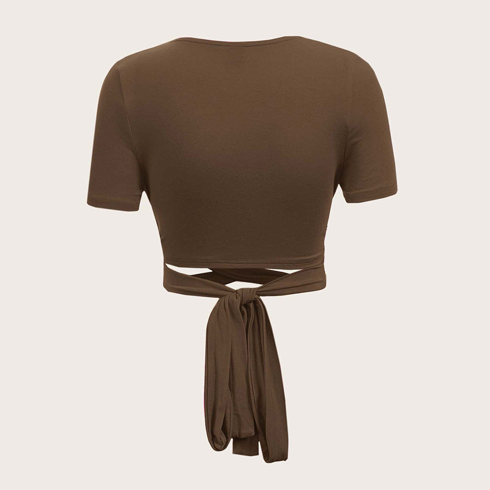 Slim Fit Cropped T Shirt Sexy Sweet Trendy Design Spring Summer Fashion for Women Wholesale Available