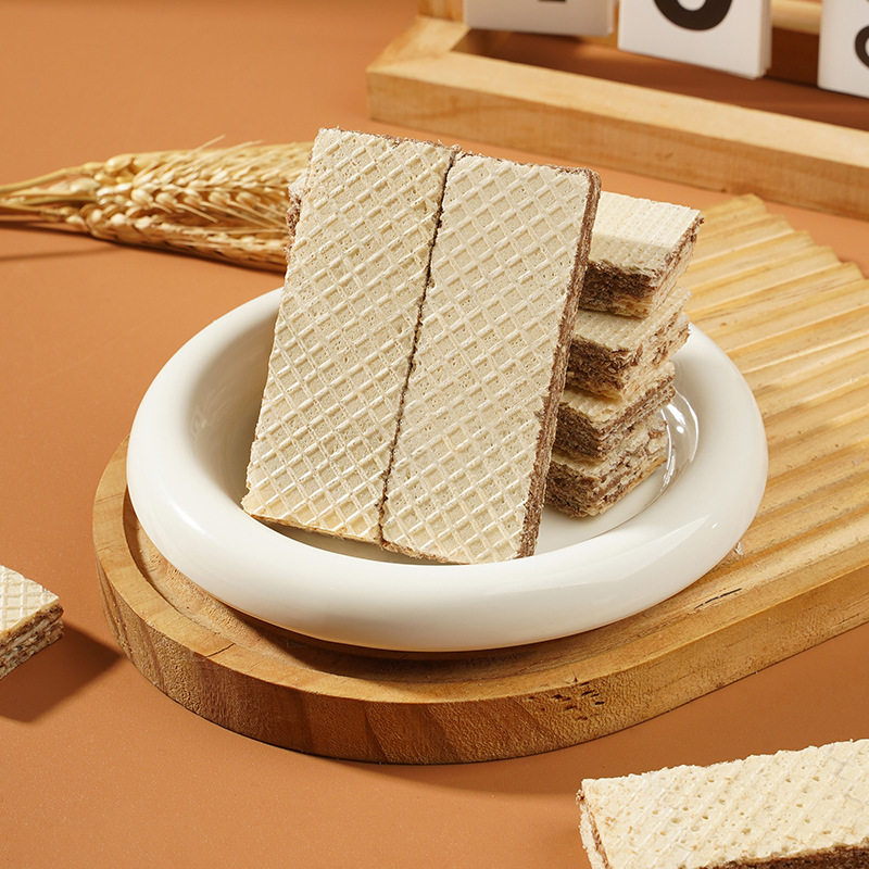 Hazelnut Chocolate Wafer Biscuits Italian Style Crispy Chocolate Sandwich Afternoon Tea Snacks Individually Packaged