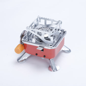 Outdoor camping mini square stove outdoor stove butane gas stove head windproof stove head barbecue stove portable
