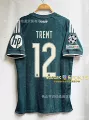 2627 real madrid away custom jersey #12 with champions league armband