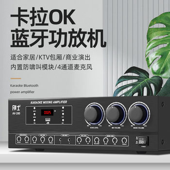 Gangshi High-power Professional KTV Power Amplifier Home Karaoke Integrated Power Amplifier HIFI Amplifier