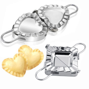 Spot Dumpling Making Artifact 304 Stainless Steel Dumpling Making Tool Heart-Shaped Creative Dumpling Mold Dumpling Wrapper Artifact