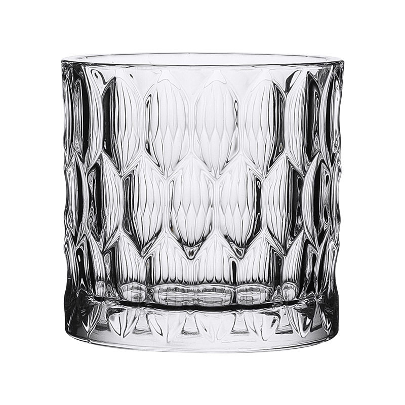 Niche Ins Vintage Light Luxury Rhomboid Large Capacity Glass Water Cup Advanced Sense Coffee Cup Whisky Wine Cup