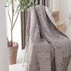 Nordic ins Style Black and White Knitted Casual Wool Blanket Air Conditioner Quilt Winter Nap Sofa Blanket Single Blanket