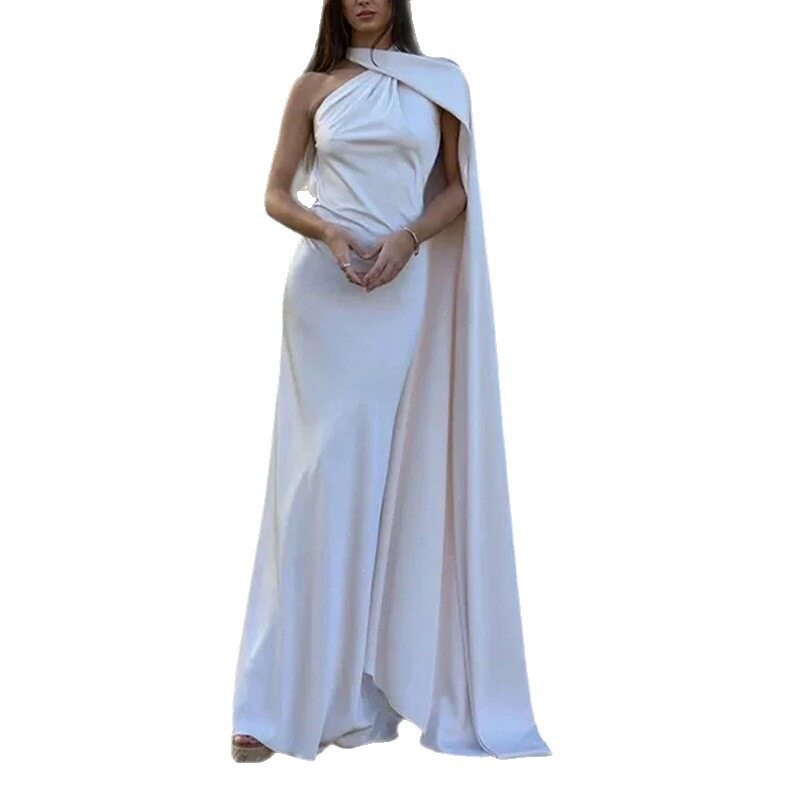 Elegant Off Shoulder Dress Solid Color Fashionable Spring Collection Perfect for Parties and Events Wholesale