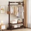 Clothes Rack, Floor-Standing Bedroom Coat Rack, Simple and Modern Movable Clothes Drying Rack, Guesthouse Coat Rack, Tea Room Rack