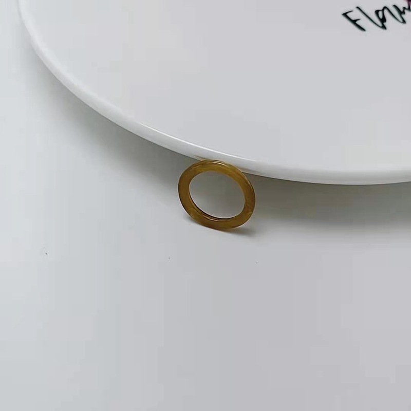现货树脂醋酸戒指女混合彩色圆形方形指环套装外贸内销指圈批发