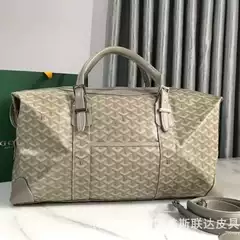Goya Travel Bag Short Trip Pocket Travel Bag Y-Pattern Canvas Fabric with Leather Shoulder Strap Waterproof Backpack