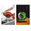 Three-Piece Set of Household Drain Baskets, Foldable Round Kitchen Sink Drain Net, Vegetable Washing Basin, Kitchen Drain Basket