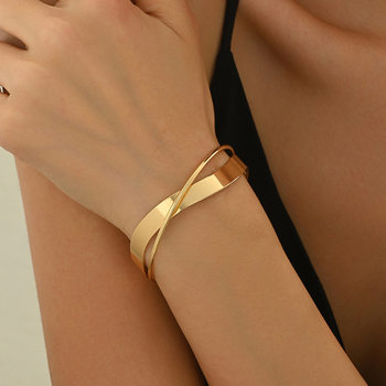 European and American Cross-border Irregular Geometric Bracelet Female Temperament Niche Simple High-end Fashion All-match Opening Bracelet