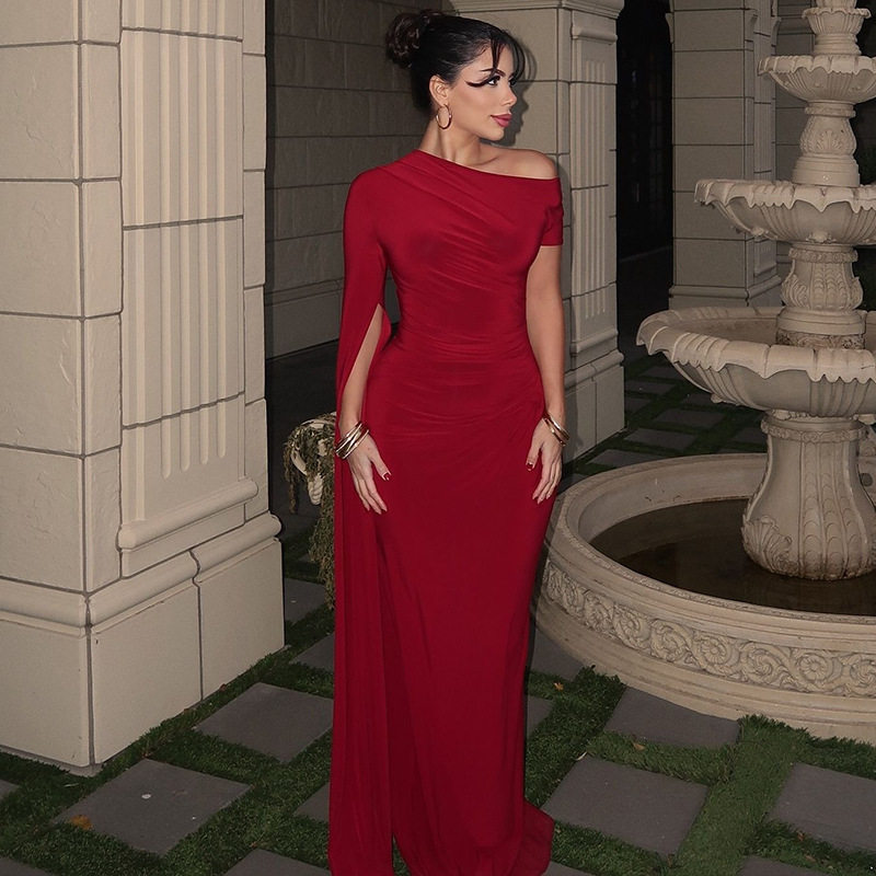 Off Shoulder Long Sleeve Dress Hollow Out Design Slim Fit Spring Fashion Perfect for Parties and Events OEM
