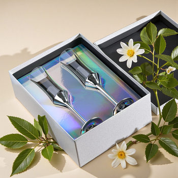 Light Luxury Champagne Cup Goblet Glass Crystal Glass suit Wine Glass Wholesale Household Electroplated Sparkling Wine Glass Sweet Wine Glass