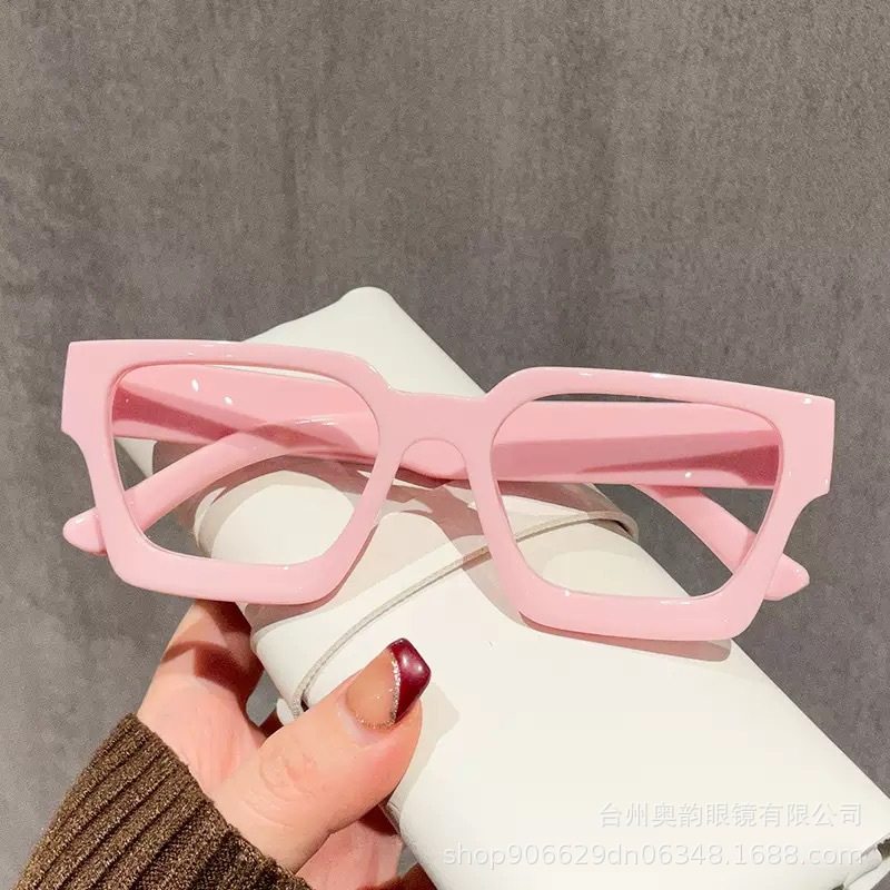 New European and American cross-border Fashion Box anti-blue light plain glasses ins versatile high-grade optical glasses frame plain