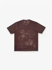 Cross-Border European Size Short-Sleeve Vintage T-Shirt with European and American Prints for Men and Women, Retro Washed T-Shirt, High Street Style