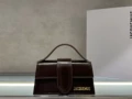 Bright leather dark brown small size (18*6*7CM)