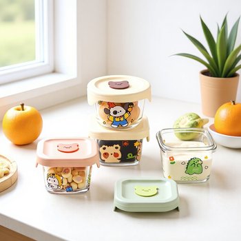 Baby Food Supplement Bowl Glass Can Steam Custard Heated Baby Fruit Box Baby Food Supplement Bowl Baby Tools Wholesale