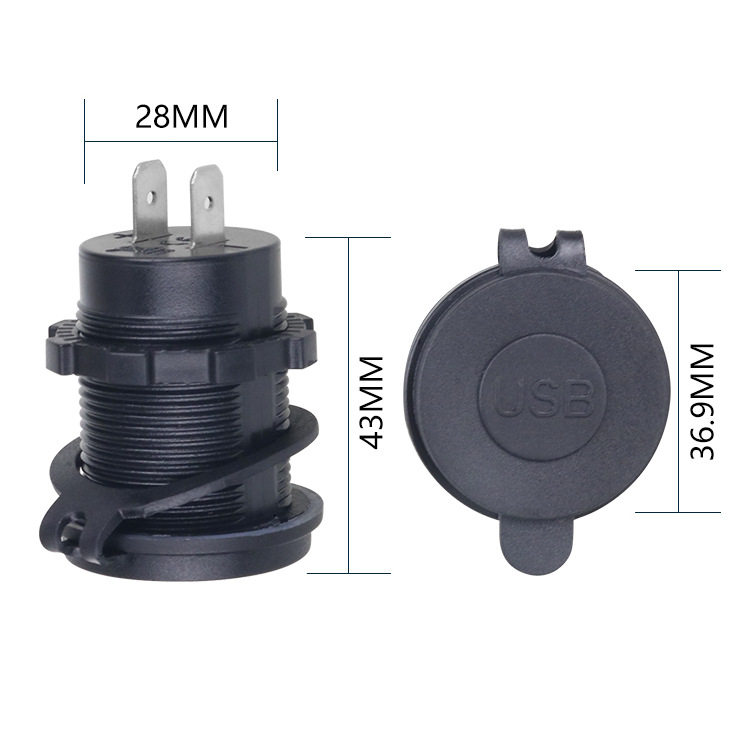 Dual USB Port 3.1A Car Charger with Led Aperture Car Rv/Speaking Modified Car Charger 12-24V Universal