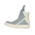 Inverted triangle blue