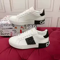 2025 New Model Genuine Leather Men's Casual Sneakers Versatile Dg Slip-On Shoes Lightweight Breathable Cross-Border Supply