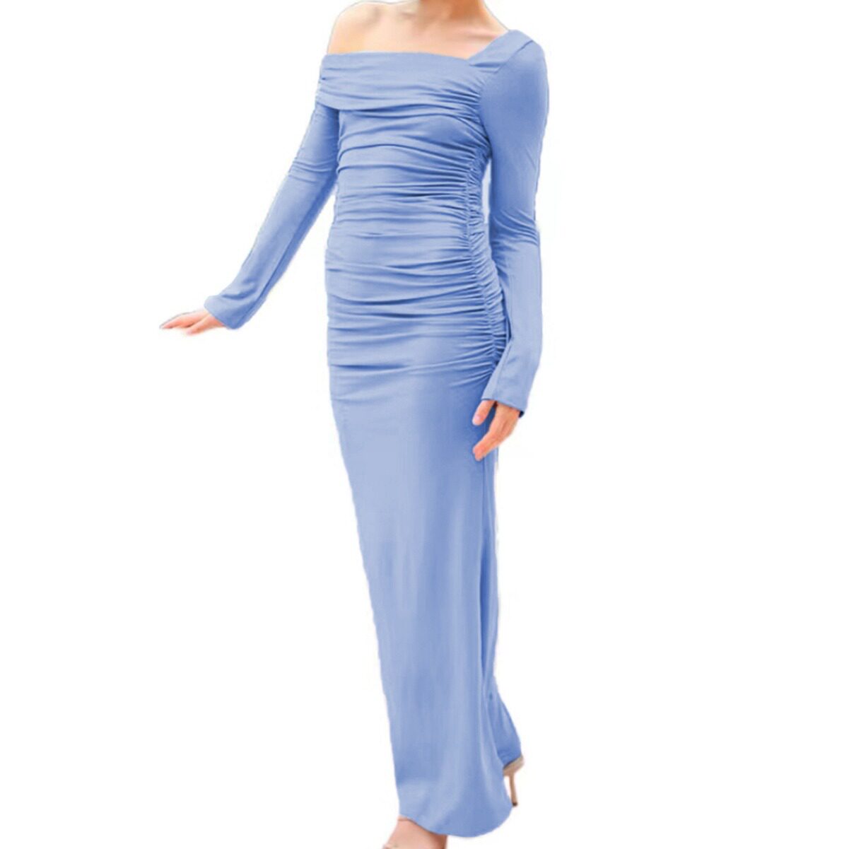 Bodycon Long Sleeve Dress Sexy Off Shoulder Design Slim Fit Comfortable Fabric Perfect for Autumn and Winter Events