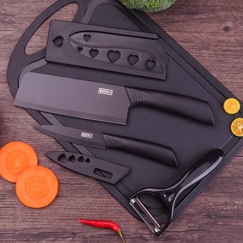 Yangjiang Manufacturer Wholesale Black Steel Blade Home Kitchen Three-Piece Set Women's Lightweight Kitchen Knife Set Kitchen Knife