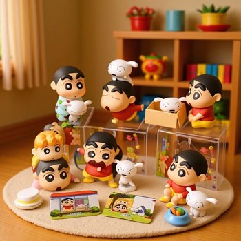 Crayon Shin-Chan Shiro's Daily Life Blind Box Figure Peripheral Toy Trendy Toy Birthday Gift Desktop Ornament
