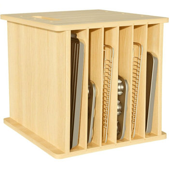 Solid Wood Tray Divider Kitchen Vertical Tray Divider Storage Tray Barbecue Shop Baking Pan Chopping Board Storage Rack