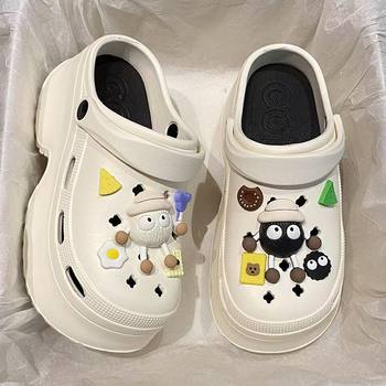 Cross-border DIY cute cartoon cheese small coal series three-dimensional hole shoes shoe buckle detachable shoe flower wholesale
