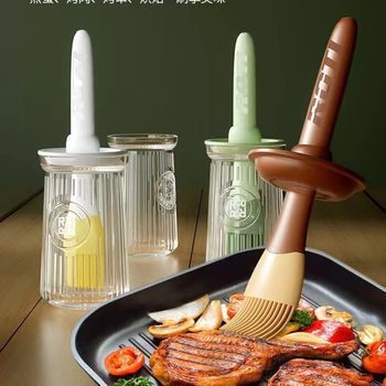 The third generation shield high temperature food grade baking silicone brush set detachable barbecue brush oil brush dip brush