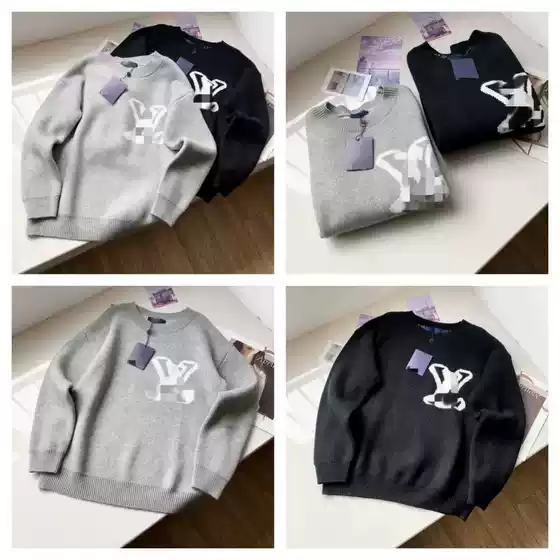Authentic L Brand Unisex Round-Neck Knit Sweater. 25Ss Autumn/Winter Season, 650g, Meticulously Crafted with High-Quality Production