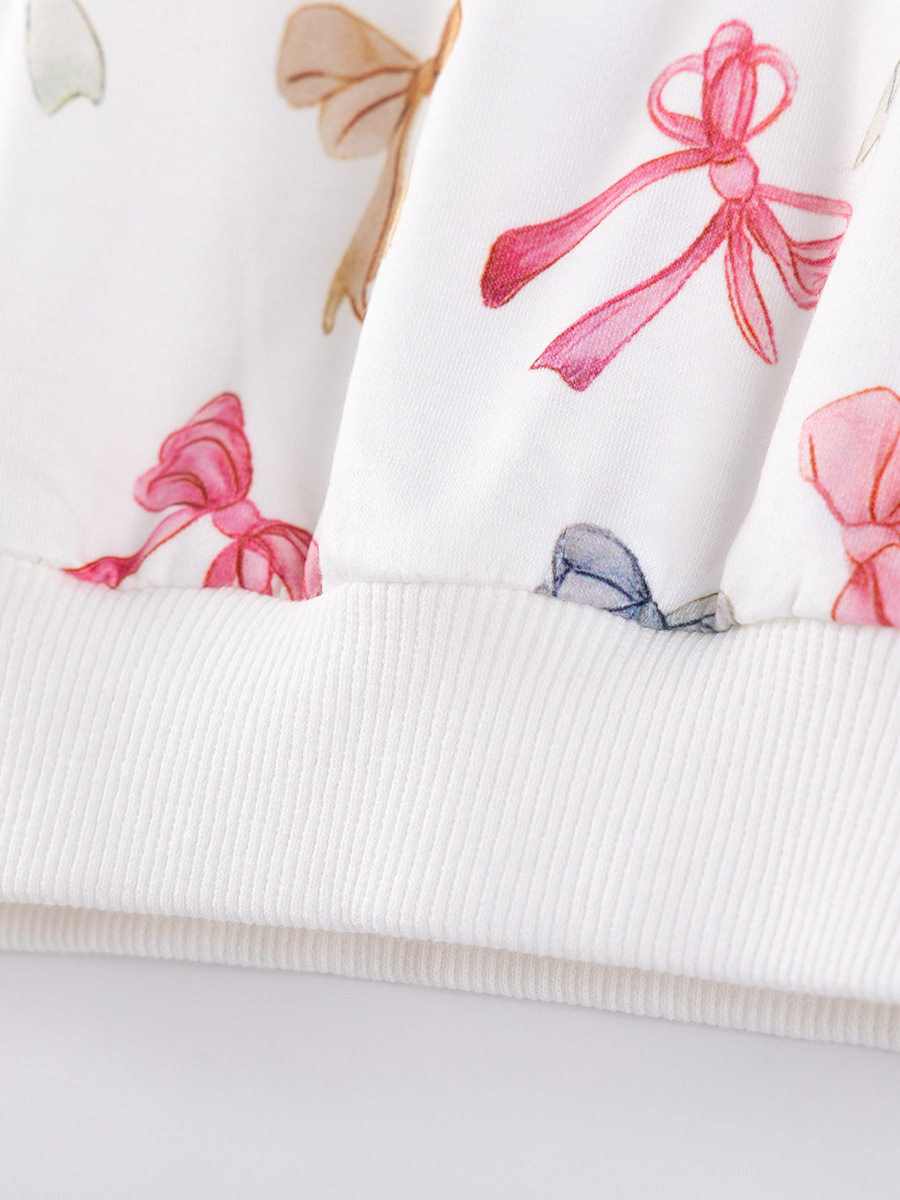 Girls' Cute Bow Hoodie Wholesale, Autumn Baby Top