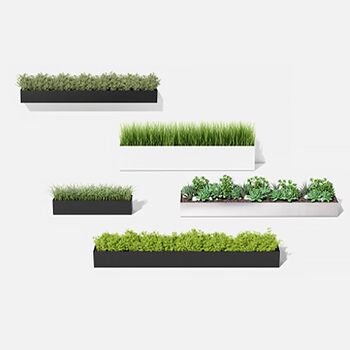 Stainless Steel Flower Trough Simple Modern Desktop Balcony Succulent Flower Pot Simple Modern Flower Box
