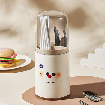 Dustproof Chopsticks Cage Chopsticks Holder Kitchen Tableware Spoon Storage Box Chopsticks Basket Household Rack Holder Drain Chopsticks Bucket Split