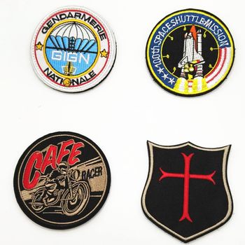 Cross-border Amazon in stock Wholesale Embroidered Cloth Sticker Tactical Armband Outdoor Velcro Badge Hat Bag Patch