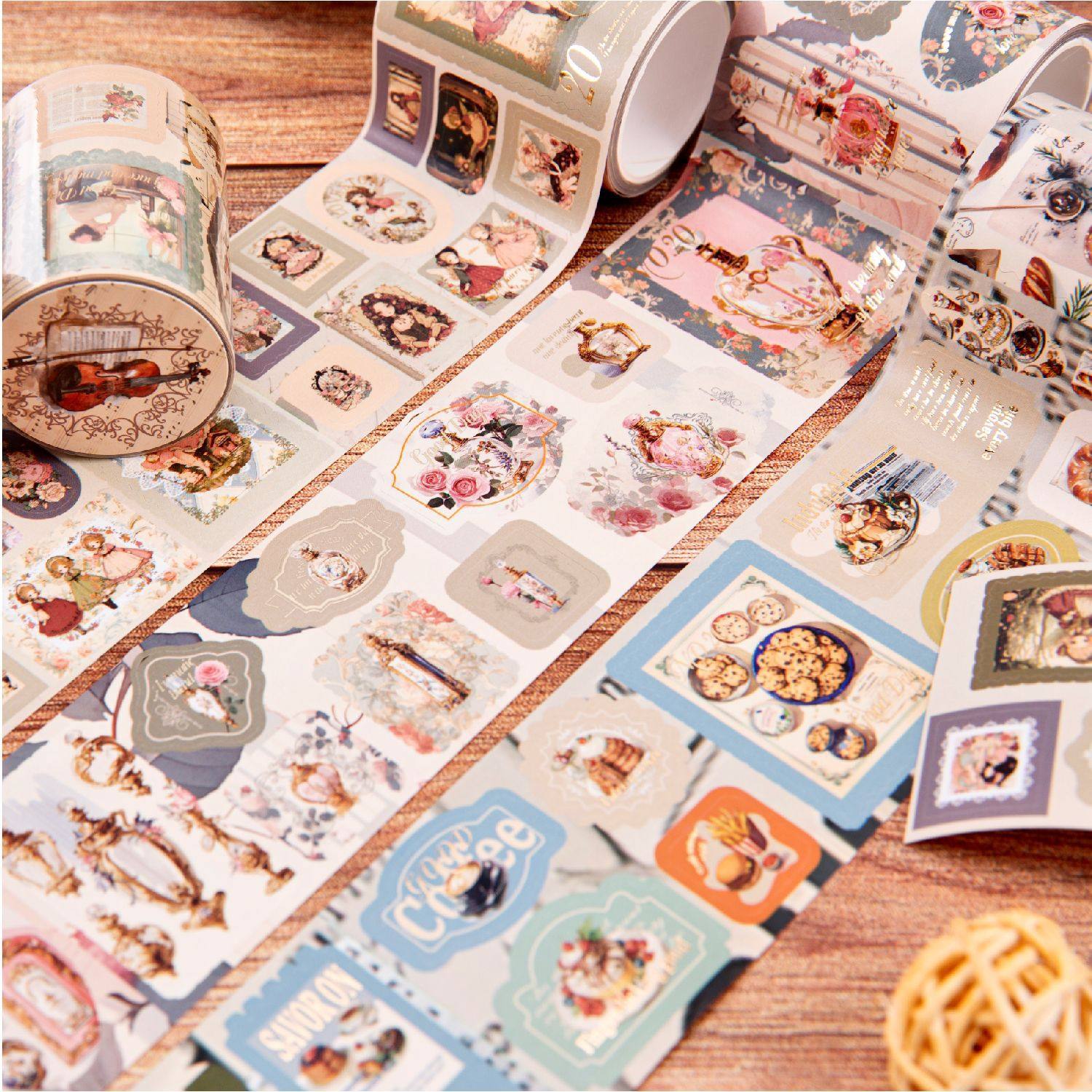 Dark Phantom of the Opera Die-cutting Tape Time Book Jane Series Retro Bronzing Hand Account Decoration Material Cycle Post 6