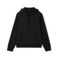 Unlabeled and unembroidered solid color pullover sweatshirt [black]